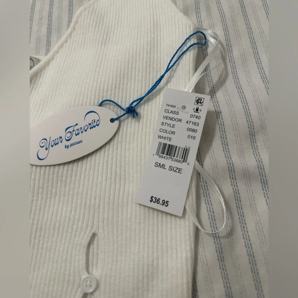 PacSun sweater Ribbed Button Tank - Picture 4 of 9